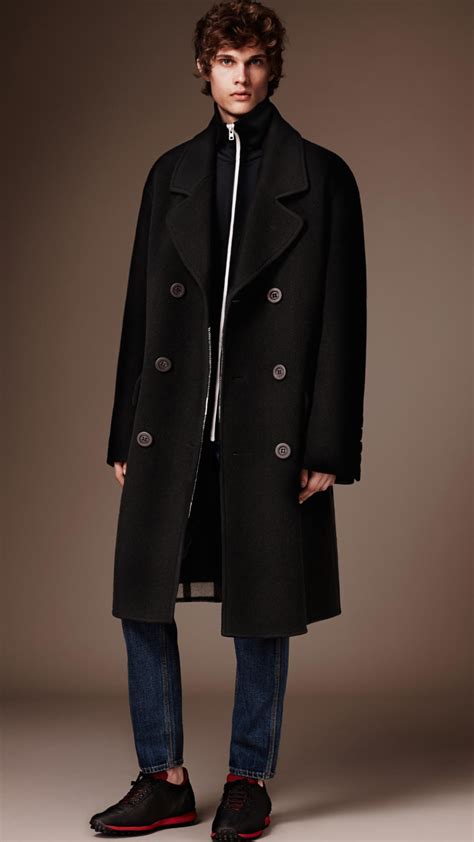 burberry coat men wool|burberry men's wool overcoat.